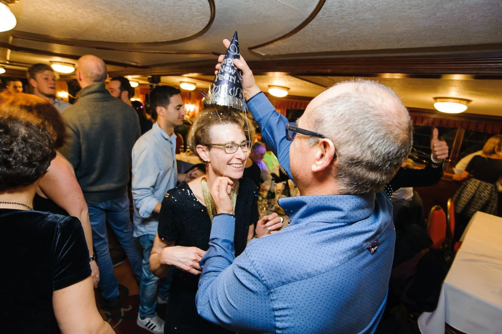 Guests celebrating at the party